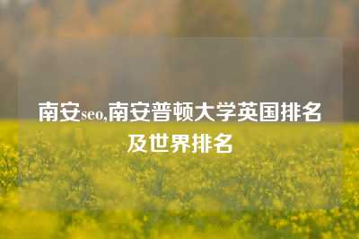 南安seo,南安普顿大学英国排名及世界排名