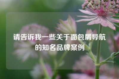 请告诉我一些关于面包屑导航的知名品牌案例