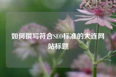 如何撰写符合SEO标准的大连网站标题