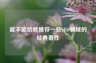 能不能给我推荐一些SEO领域的经典著作