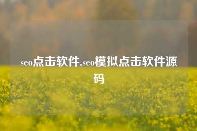 seo点击软件,seo模拟点击软件源码