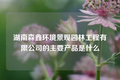 湖南森鑫环境景观园林工程有限公司的主要产品是什么