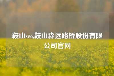 鞍山seo,鞍山森远路桥股份有限公司官网