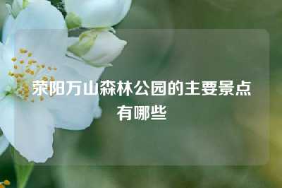 荥阳万山森林公园的主要景点有哪些