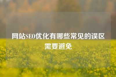 网站SEO优化有哪些常见的误区需要避免