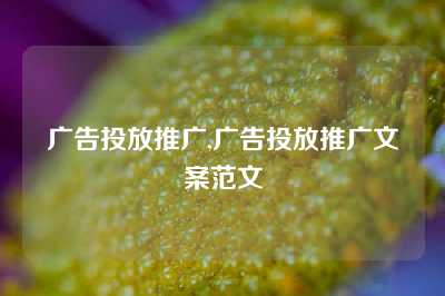 广告投放推广,广告投放推广文案范文