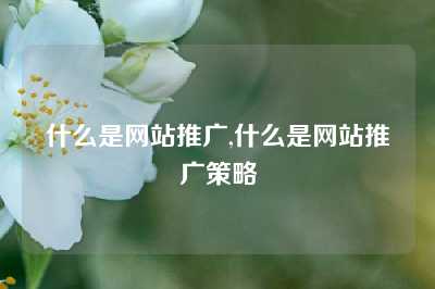 什么是网站推广,什么是网站推广策略