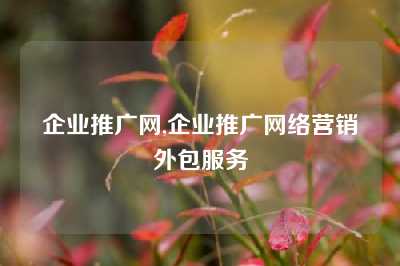 企业推广网,企业推广网络营销外包服务