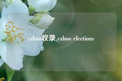 yahoo收录,yahoo elections