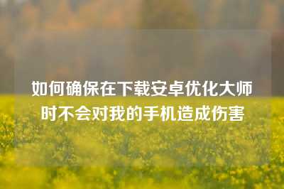 如何确保在下载安卓优化大师时不会对我的手机造成伤害