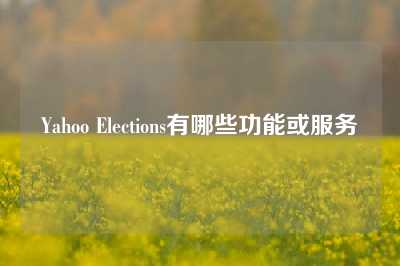 Yahoo Elections有哪些功能或服务