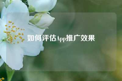 如何评估App推广效果