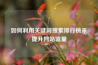 如何利用关键词搜索排行榜来提升网站流量