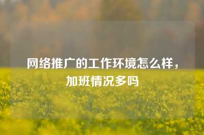 网络推广的工作环境怎么样，加班情况多吗