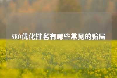 SEO优化排名有哪些常见的骗局